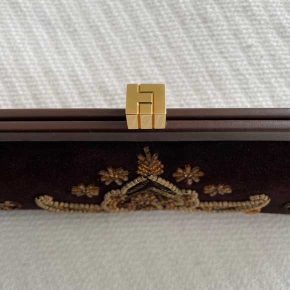 Lambertson Truex Beaded Suede Clutch - Picture 3 of 6